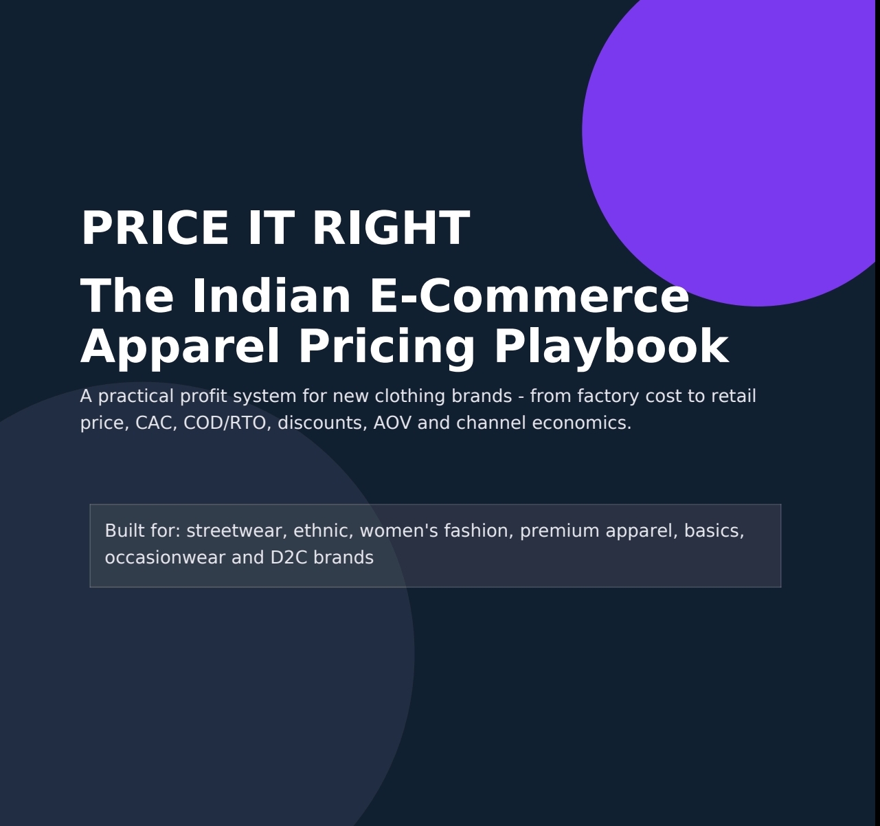 Pricing It Right — The Indian E-Commerce Apparel Pricing Playbook cover